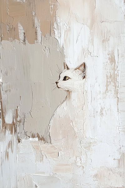 Katze in Naturtönen von Bianca ter Riet