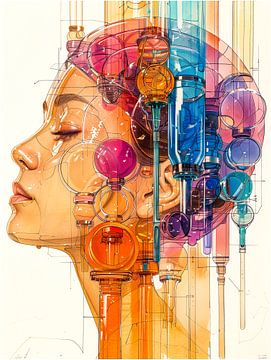 Cybernetic woman by Luc de Zeeuw