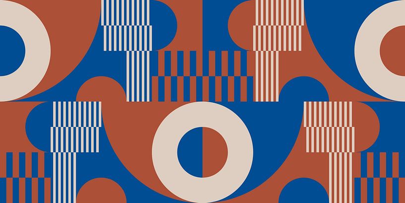 Geometric Symphony in Retro Tones no. 3 by Dina Dankers