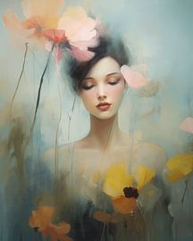 Poetisches Porträt in Pastellfarben von Carla Van Iersel