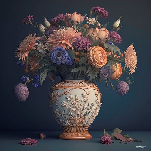 Still life with flowers.