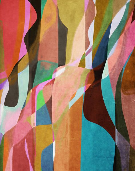 Abstracte golven 1 van Georgia Chagas