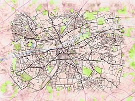 Carte de Hamm avec le style 'Soothing Spring' sur Maporia