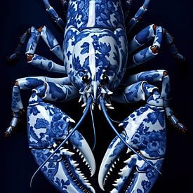 Lobster Luxe - Delfts Blauwe Elegante Kreeft