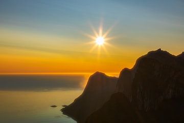 Coucher de soleil sur les rochers sur Karla Leeftink