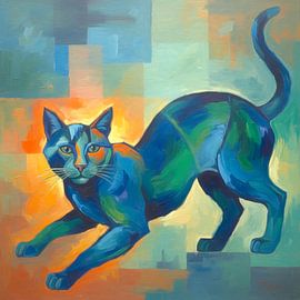 Katze auf der Flucht