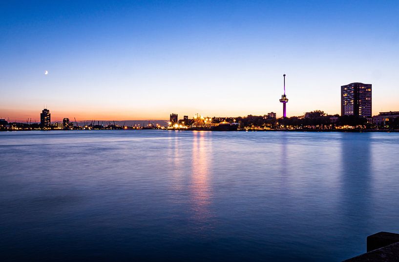 Skyline Rotterdam au coucher du soleil par Mischa Corsius