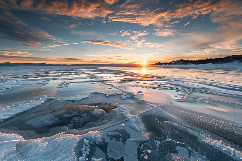 Küstenlandschaft im ersten Licht von fernlichtsicht