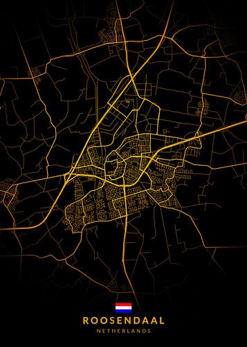 Roosendaal Stadsplattegrond Modern Zwartgoud