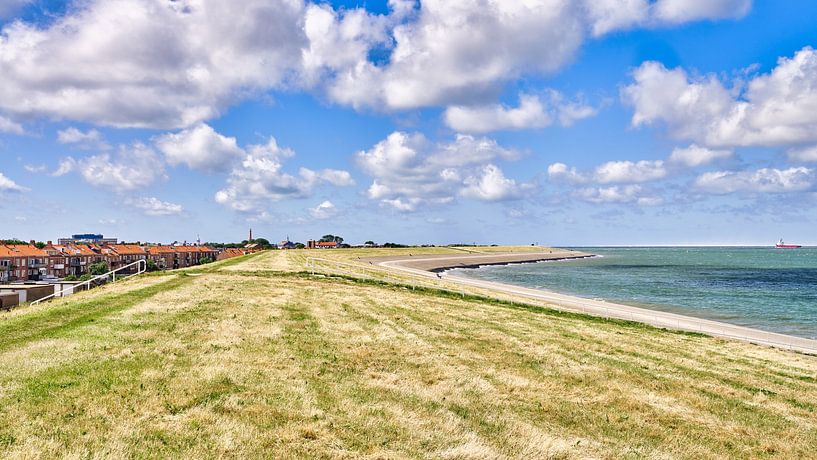 Blick auf den Deich bei Den Helder von eric van der eijk