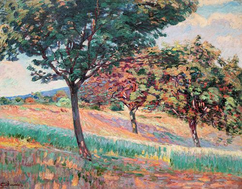 Armand Guillaumin,Boomgaard aan de rand van een bos in Saint-Che