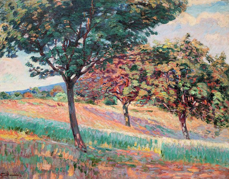 Armand Guillaumin,Boomgaard aan de rand van een bos in Saint-Che van finemasterpiece