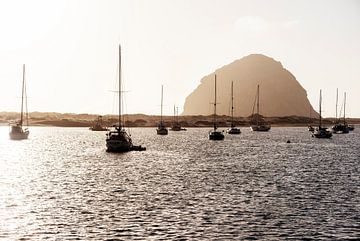 Tinten van zonsondergang - Haven van Morro Bay van Joseph S Giacalone Photography