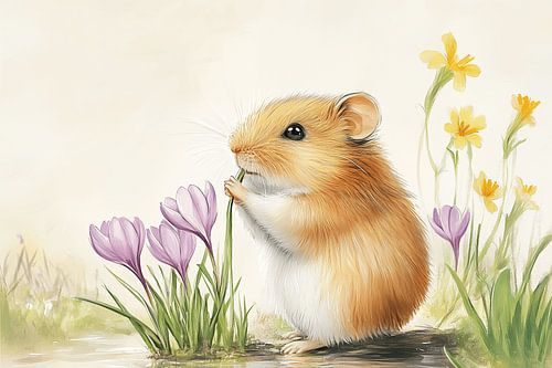 Hamster and the Spring Flowers #7
