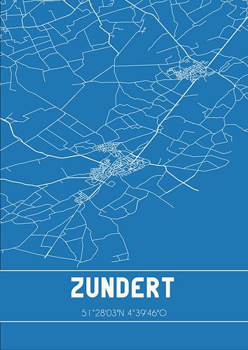 Blaupause | Karte | Zundert (Nordbrabant)