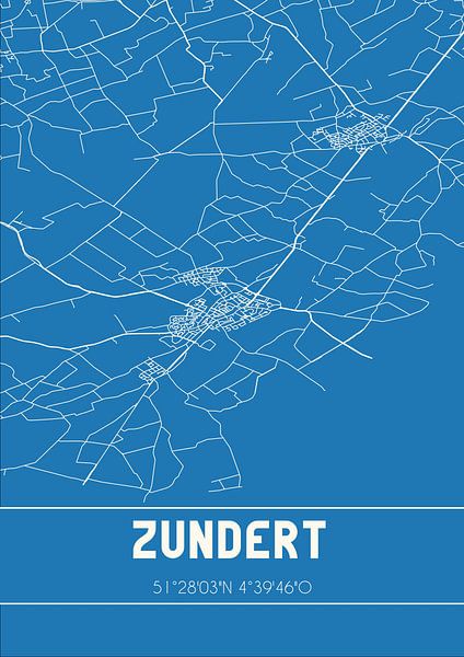 Blueprint | Map | Zundert (North Brabant) by Prints of Place