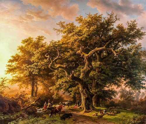 Kijkje in het bos, digitaal gerestaureerd