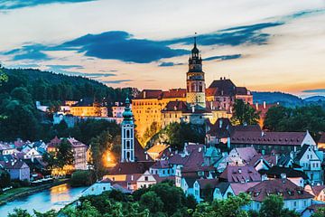 De oude stad van Cesky Krumlov, Tsjechische Republiek van Gunter Kirsch