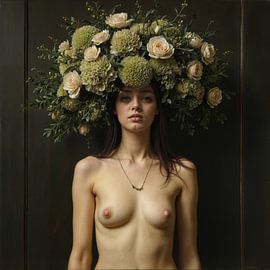 Woman with Bouquet by The Nudes Gallery