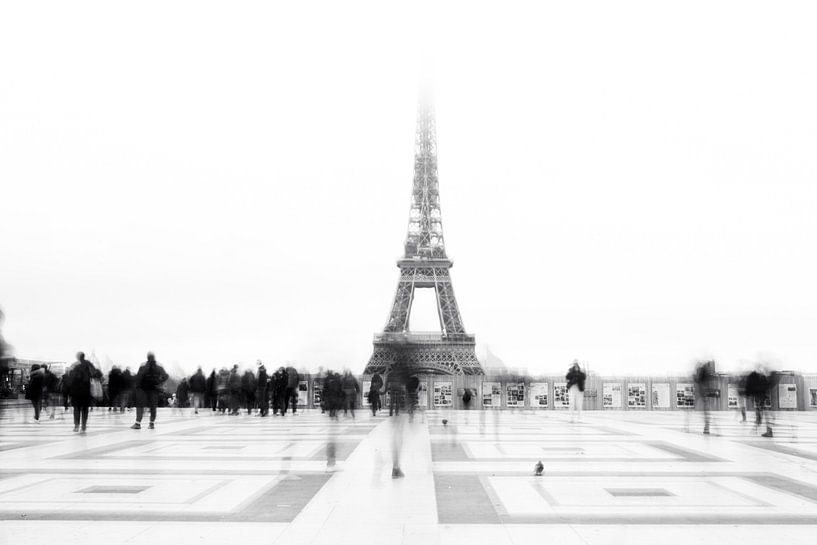 Time passing by at the Eiffel tower, Paris by Nynke Altenburg