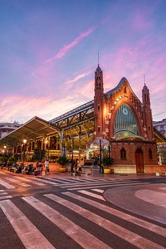 Mercado de Colón à Valence au coucher du soleil (0165) sur Reezyard