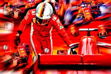 Rosso - Rood - Red - Rot - Rouge ... Vettel ! van DeVerviers