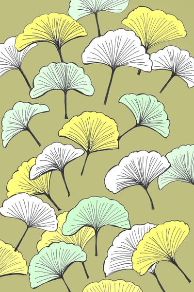 Ginkgo Biloba Green by Karolina Grenczyk
