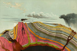 Levi W. Yaggy – Geologische Karte – 1893 – Historische wissenschaftliche Illustration von Timeless Artworks