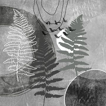 Varensbladeren en organische vormen. van Dina Dankers