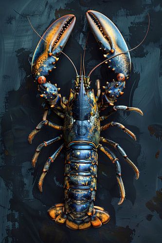 Een Elegante Blauwe Kreeft in Beeld