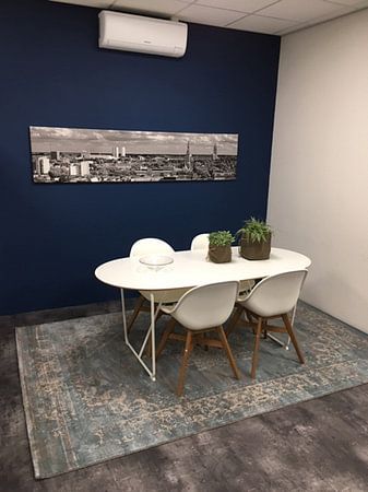 Panorama Groningen Süd schwarz und weiß