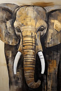 Elefant abstrakt von Bert Nijholt