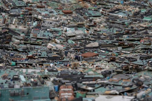 Paysage urbain électronique sur Guy Bostijn