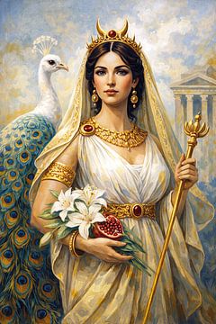 Juno Roman Goddess painting. by Johannes
