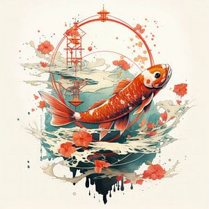 Zen Reflections of Koi