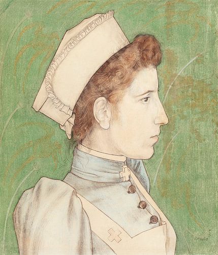 Portret van Verpleegster Nelly, Jan Toorop