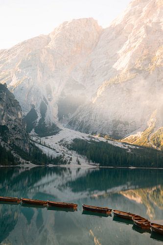 Zonsopkomst bij Lago di Braies