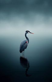 Héron au bord du lac