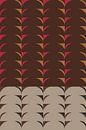 Retro kunst uit de jaren 70. Abstract geometrisch patroon nr. 2 van Dina Dankers thumbnail