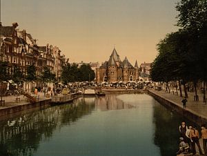 Vismarkt en Waag, Amsterdam von Vintage Afbeeldingen
