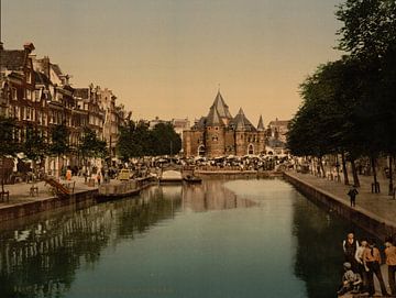 Vismarkt en Waag, Amsterdam van Vintage Afbeeldingen
