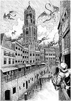 Wyverns au-dessus d'Utrecht