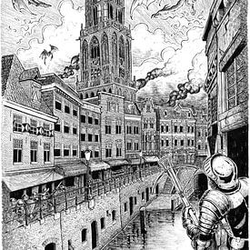 Wyveren über Utrecht von Peter Nederlof