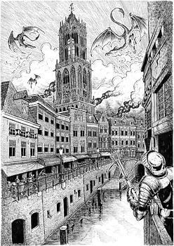 Wyverns boven Utrecht