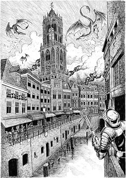 Wyverns boven Utrecht van Peter Nederlof