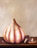 Ölgemälde von Knoblauch