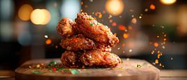 Focus on crispy chicken wings by Poster Art Shop