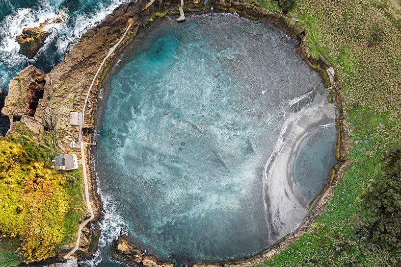 Luftaufnahme einer Insel auf den Azoren von Heiko Meier