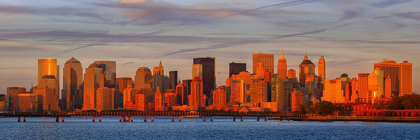 Panorama  New York City Skyline van Henk Meijer Photography