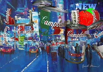 New York in blauer Nacht van Bernd Klimmer